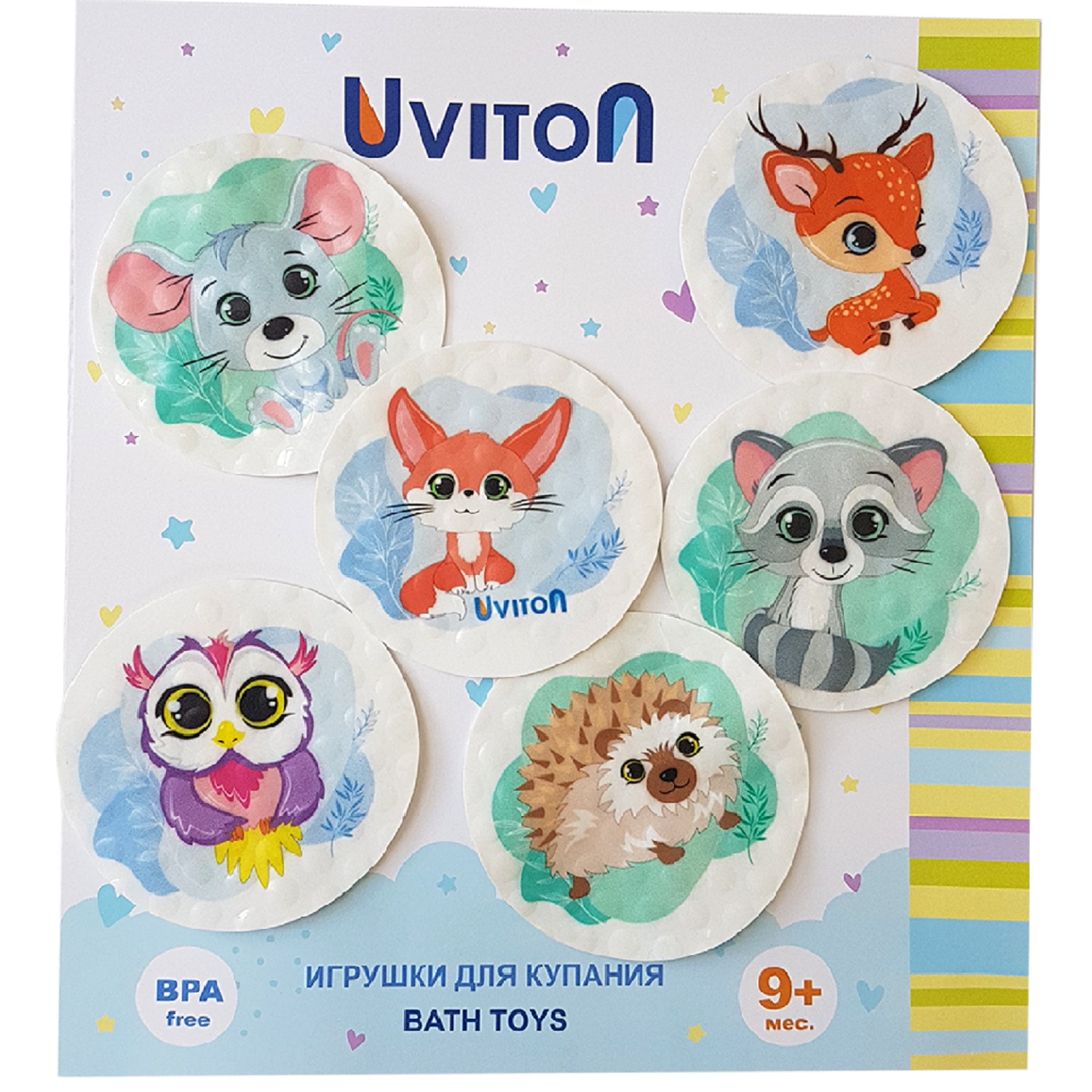 Игрушки для купания Uviton Лесные животные с присосками Набор 6 шт