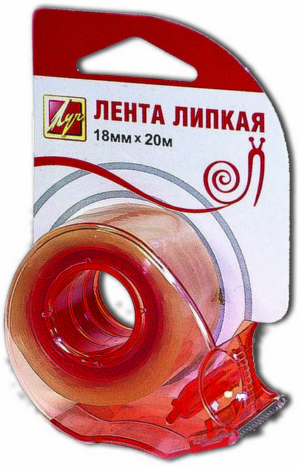 Клейкая лента канцелярская, прозрачная, арт. 18С1228-08