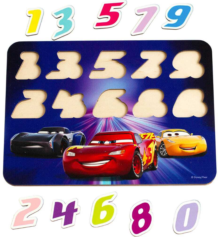 Рамка вкладыш цифры Тачки большая, арт. dis-rv021