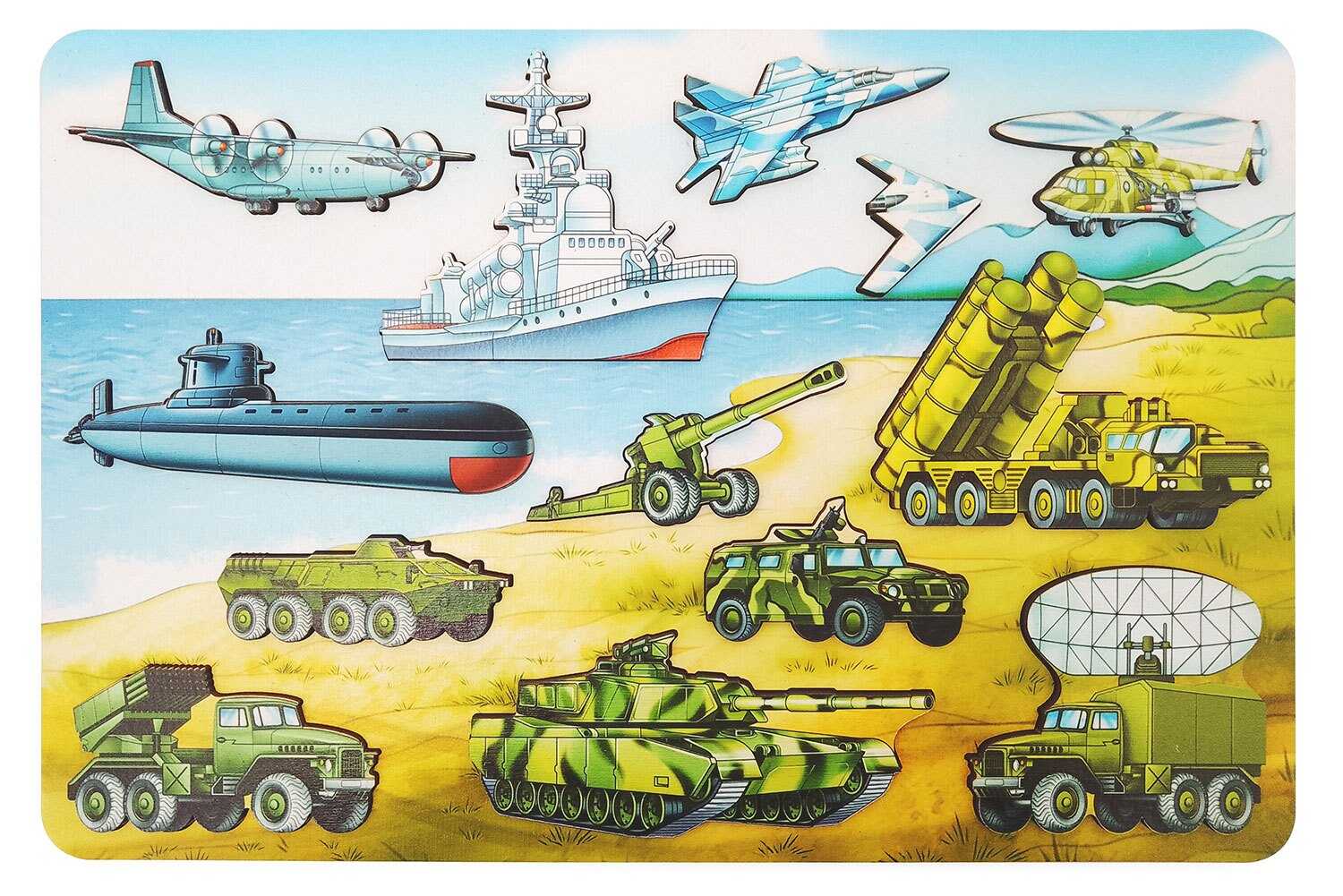 Рамка-вкладыш Военная техника 13 дет. арт.8535/35