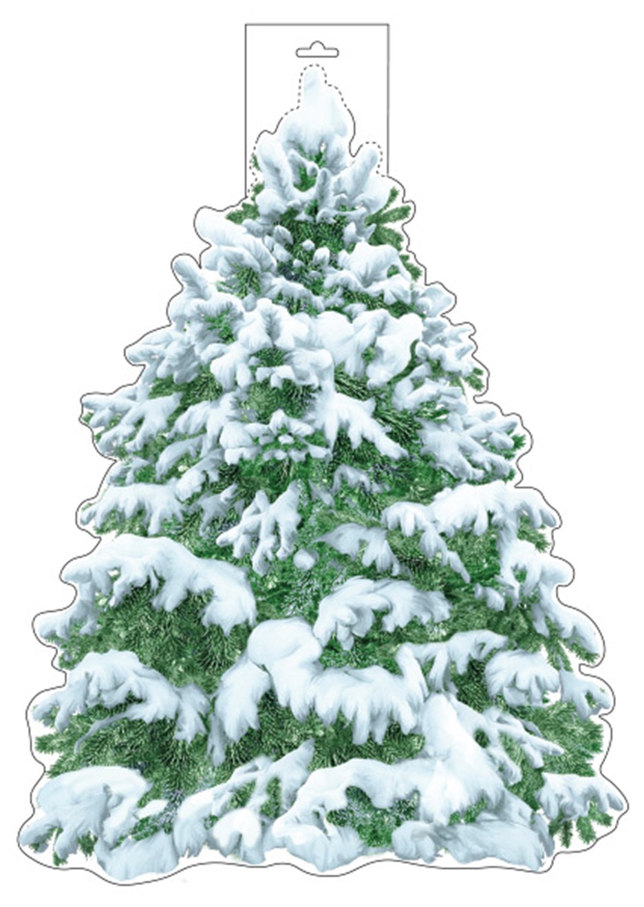 Ф-15834 Ель зимняя. Плакат вырубной А3.  (двухсторонний)