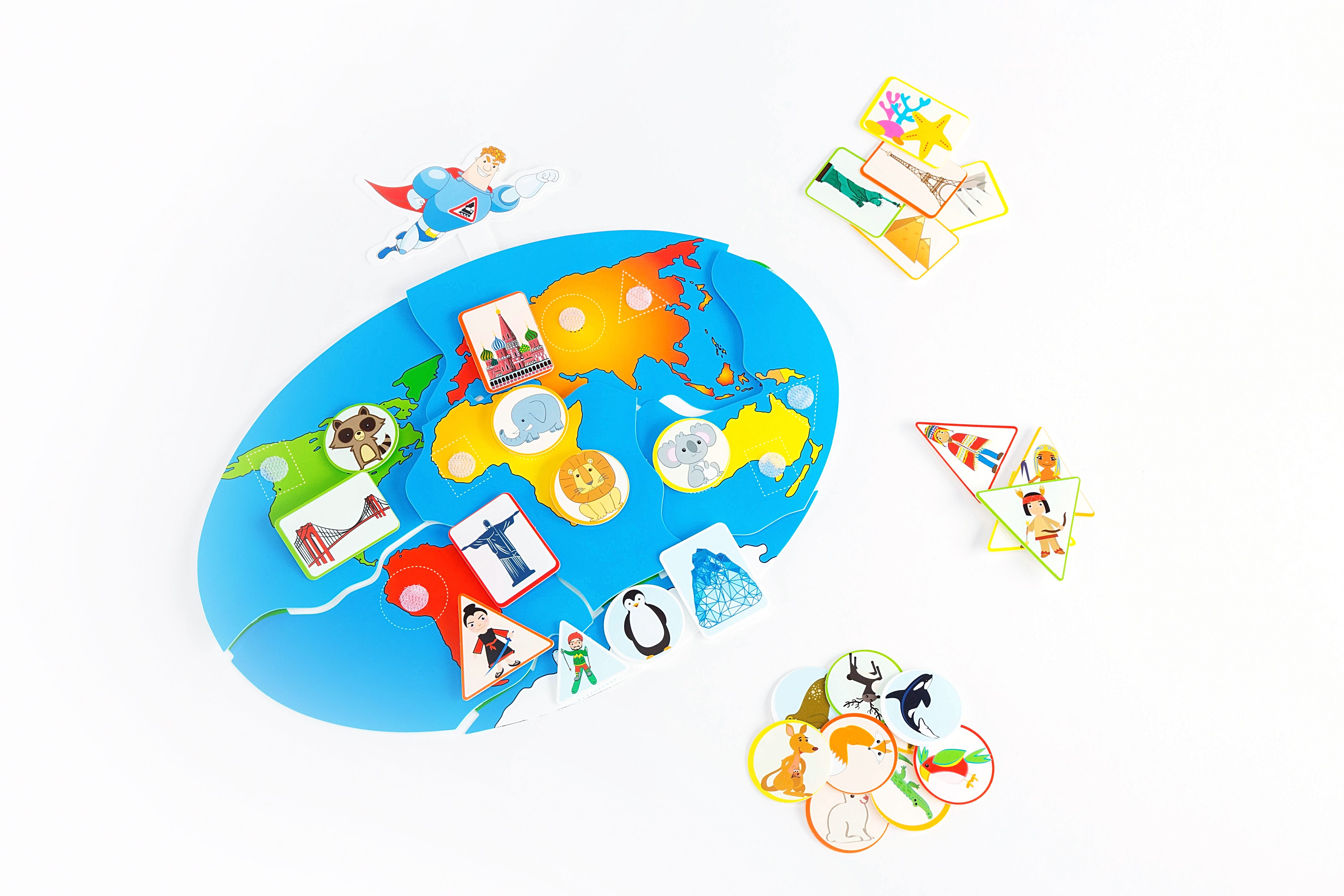 Игра настольная развивающая Аркадий Паровозов Континенты, арт. 116025