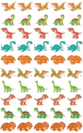 НМ-12876 Набор наклеек для поощрения. Динозаврики