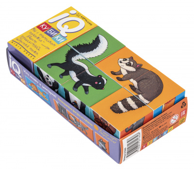 Умные кубики. Фигурные 6 шт. Кто живёт в зоопарке. IQ Кубики