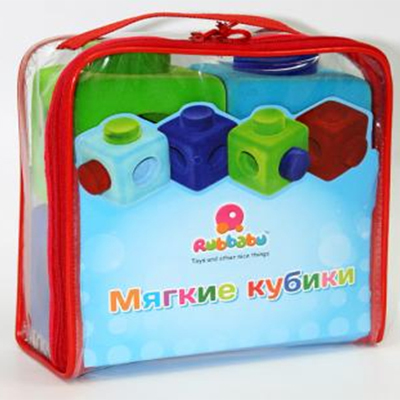 Набор Кубики 4шт из нат каучука с флок покр