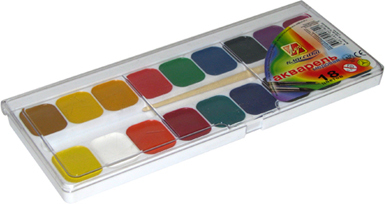 Краски акв. 19с1293-08 18цв. пл/уп. с/к <23> Классика Луч (40)