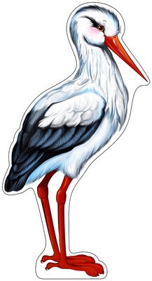 Плакат вырубной. Аист (Ф-9177), арт.00-00006180