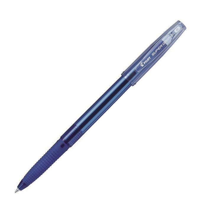 Ручка шарик. PILOT SUPER GRIP 0,7 мм синий резин.грип, арт. BPS-GG-F (L)