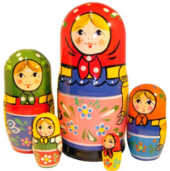 Матрешка Загорская 5 в 1 (RNToys) Д-520