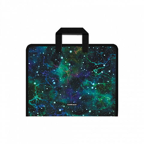 Папка на молнии пластиковая с ручками Emerald Stardust, A4, арт. 52848