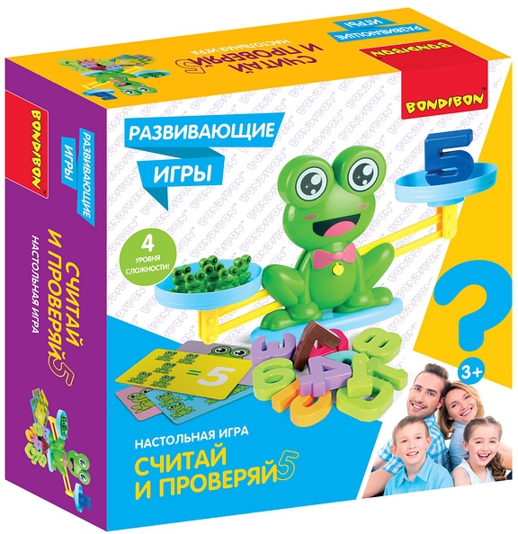 Обучающие игры Bondibon Настольная игра Считай и проверяй 5, арт. ВВ4674