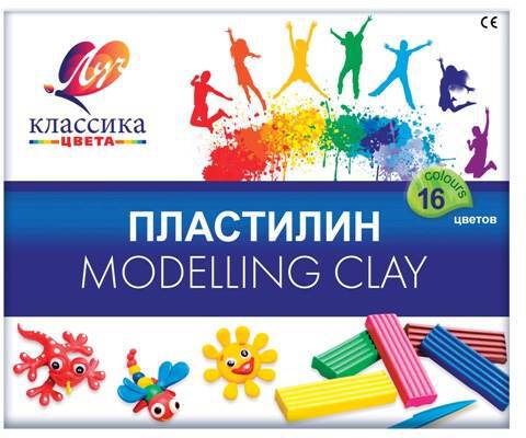 ЛУЧ Пластилин Классика 16 цветов, арт.20С 1329-08