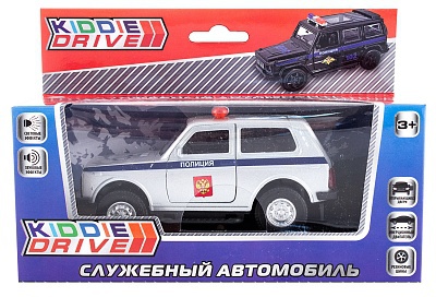 Автомобиль KiddieDrive, серебрянный, инерционный механизм, свет/звук, арт. 1901009_3