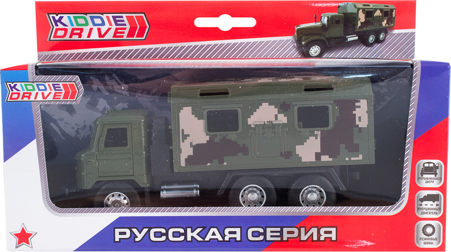 Инерционный военный грузовик (зеленый), арт. 1601715_1