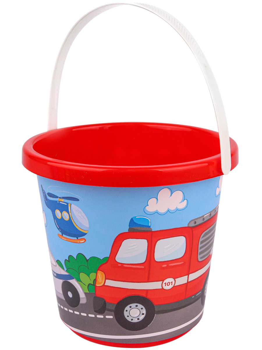 Ведро №8 с картинкой 0,85л  Важный транспорт, арт. И-3177