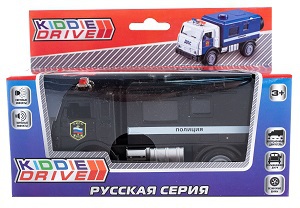 Грузовик KiddieDrive, черный, инерционный механизм, свет/звук, арт. 1501257_2
