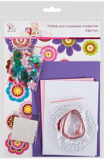 Набор для создания открыток &quot;Цветы&quot;, AF07-041-03*