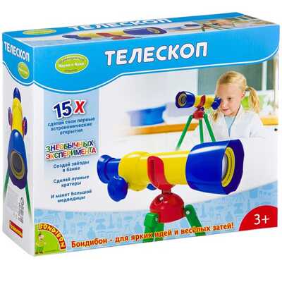 Французские опыты Науки с Буки Bondibon, Телескоп 15Х, арт. ВВ2391, производитель Bondibon (Бондибон), ISBN 489-5-13602-284-4 № 1