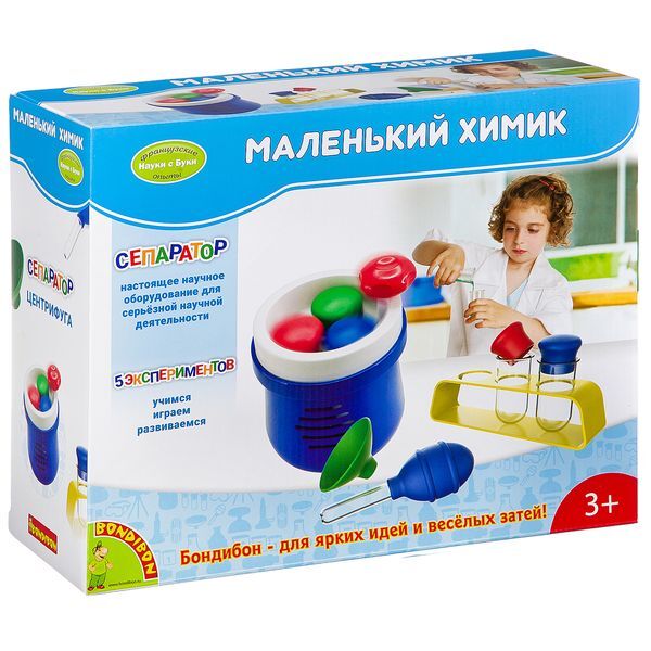 Французские опыты Науки с Буки Bondibon, Маленький химик арт. ВВ2392, производитель Bondibon (Бондибон), ISBN 489-5-13602-285-1, № 1