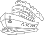 Песочный трафарет Пароход (А4), арт. РП308, производитель KIDSTATION (КидсСтейшн), ISBN 462-5-61230-890-8, № 1