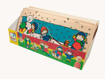 Набор паззлов "4 сезона", производитель BINO (БИНО), ISBN 401-9-35988-098-6№ 1