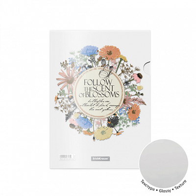 Набор из 4 папок-уголков пластиковых Wild Flowers, А4, ассорти, арт. 55105, производитель ErichKrause® (Эрих Краузе), ISBN 465-0-18455-105-6№ 2