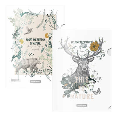 Набор из 4 папок-уголков пластиковых Natural Life, A4, ассорти, арт. 54040, производитель ErichKrause® (Эрих Краузе), ISBN 465-0-18454-040-1№ 1