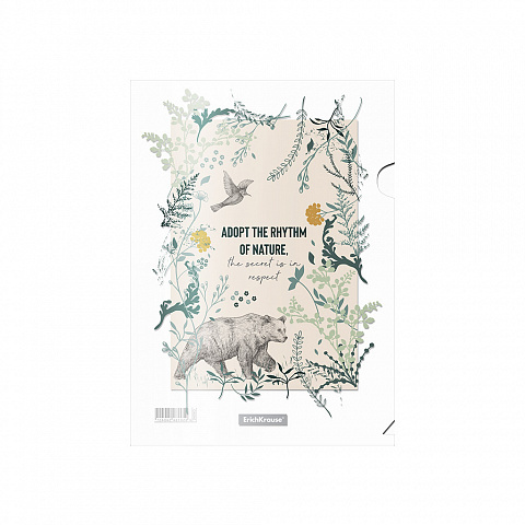 Набор из 4 папок-уголков пластиковых Natural Life, A4, ассорти, арт. 54040, производитель ErichKrause® (Эрих Краузе), ISBN 465-0-18454-040-1, № 3