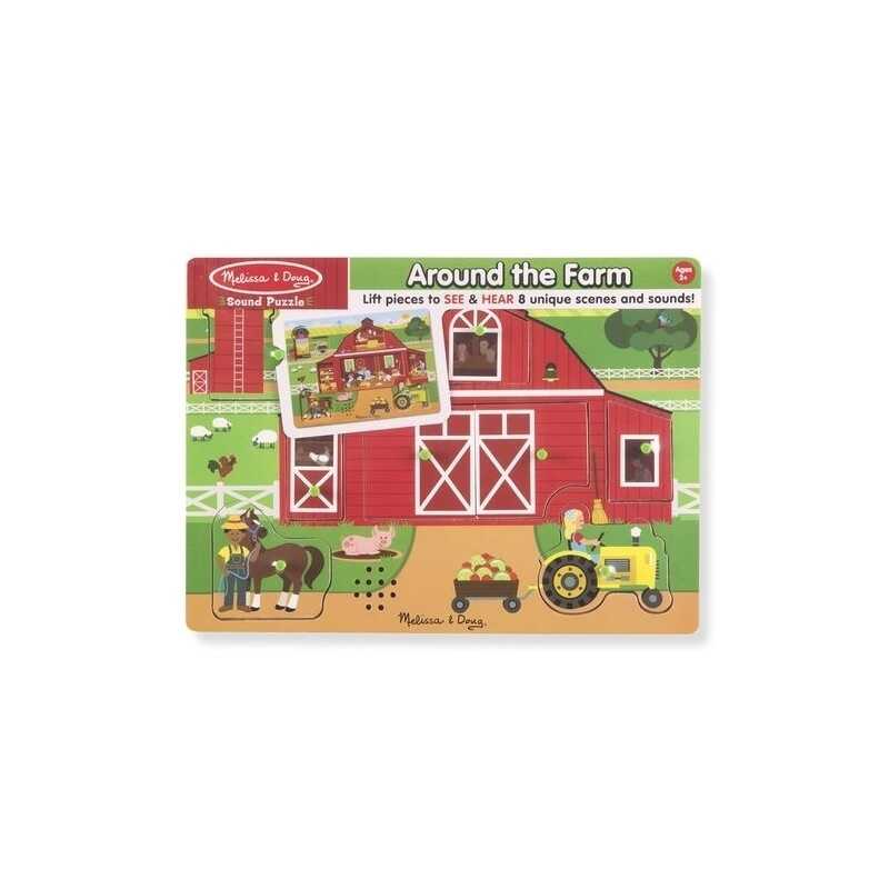 Пазл со звуком Вокруг фермы, арт. 42800M, производитель Melissa & Doug (Мелисса &Дог), ISBN 000-0-77242-800-2, № 1
