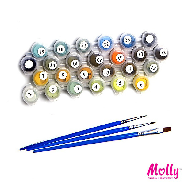 Картина по номерам (40х50) Бузин. Сирень (25 цветов), арт. KH0613, производитель СильверТойз, ISBN 692-0-14088-272-1, № 3