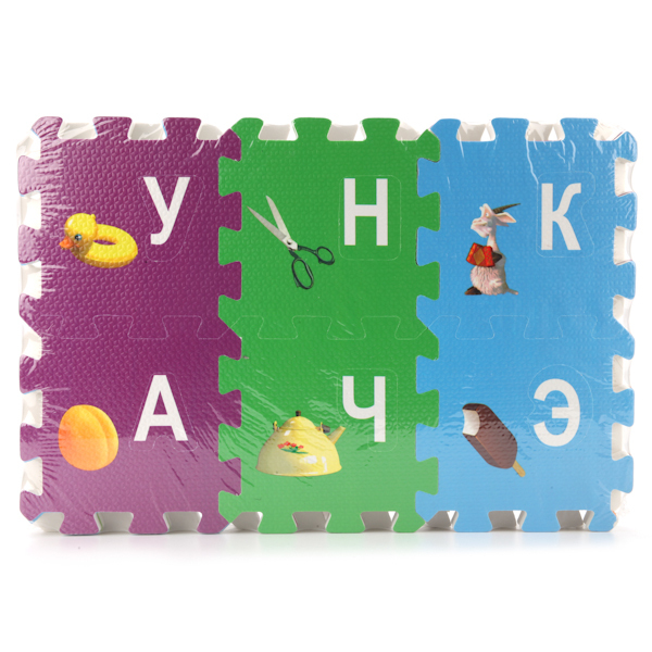 Коврик-пазл Маша и Медведь с вырезанными буквами, арт. FS-ABC-03-MM, производитель Симбат, ISBN 469-0-59004-864-1, № 1