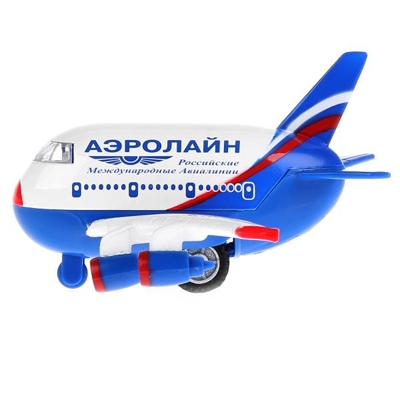 Технопарк Самолет металлический инерционный свет+звук, арт. CT10-080-2, производитель Симбат, ISBN 461-0-00743-567-3№ 4