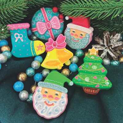 Фигурки для раскрашивания из гипса Новогодние сказки, арт. GR-1054, производитель BUMBARAM (БУМБАРАМ), ISBN 464-0-23917-143-8№ 4