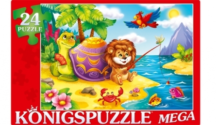 Konigspuzzle. Мега-пазлы 24 элемента. Сказка № 67, арт. Пк24-9982, производитель Konigspuzzle (Кёнигспазл), ISBN 466-5-30319-982-8, № 1