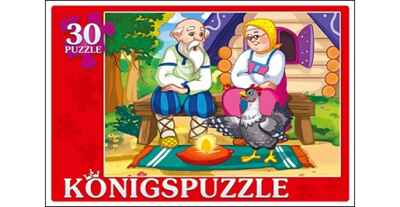 Konigspuzzle. Пазлы 30 элементов. Курочка ряба, арт. Пк30-5760, производитель Konigspuzzle (Кёнигспазл), ISBN 466-5-30315-760-6№ 1