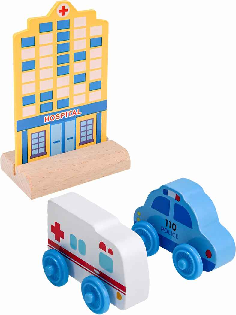 Деревянная железная дорога 45см, 26дет.(Арт.ИД-1224), производитель Рыжий кот, ISBN 467-0-15911-224-2, № 4