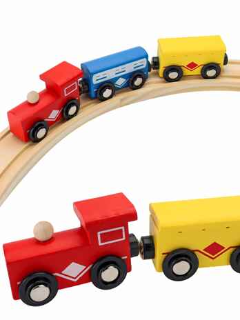 Деревянная железная дорога 45см, 26дет.(Арт.ИД-1224), производитель Рыжий кот, ISBN 467-0-15911-224-2№ 7