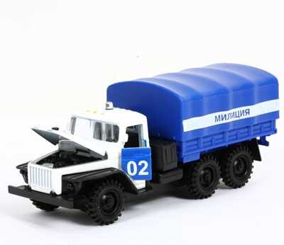 Технопарк Урал-тент Милиция (свет, звук), 1:43, арт. CT-1054-E(WB), производитель Симбат, ISBN 469-0-38301-089-3№ 1