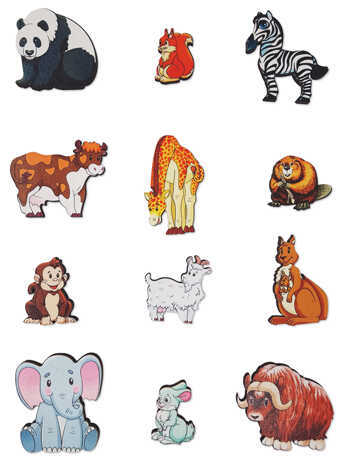 Набор Травоядные животные на магнитах в коробке 12 дет. арт. 8532, производитель ТД БЭМБИ, ISBN 462-0-06536-455-6№ 4