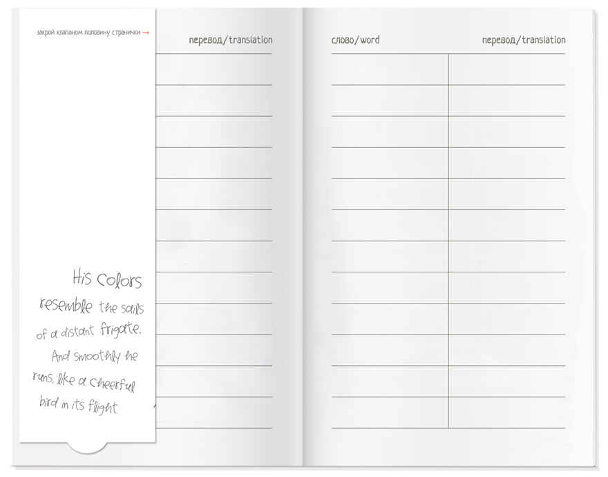 Тетрадь для записи иностранных слов с клапанами. (Жираф), арт.25090, производитель Айрис-пресс , ISBN 465-0-38821-103-9, № 4