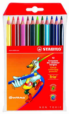 Stabilo Набор цветных карандашей Trio, 12 цветов, производитель Stabilo (Стабило), ISBN 316-8-07020-312-1№ 1