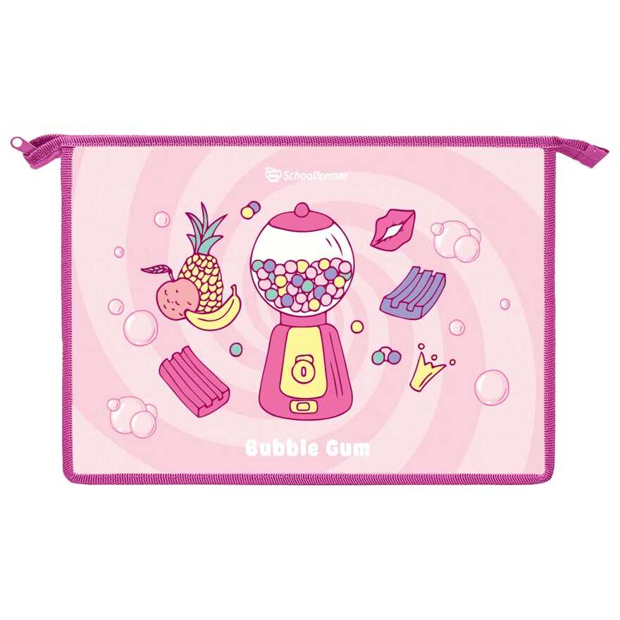 Папка для тетрадей пластиковая с молнией 1 отделение А4 БАБЛ ГАМ, арт. ПТПМА4-БГ, производитель ФАРМ, ISBN 460-2-72315-898-1, № 1