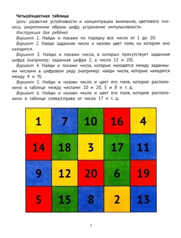 Таблицы для развития внимания, памяти и усидчивости у детей 4-6 лет., производитель Феникс ТД, ISBN 978-5-22245-491-6№ 3