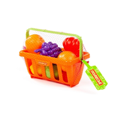 Набор продуктов с корзинкой №2 (9 элементов) (в сеточке), арт. 46963, производитель Полесье, ISBN 481-0-34404-696-3№ 2