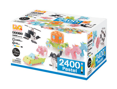 LAQ BASIC 2400 PASTEL Конструктор, 2400 деталей, производитель LAQ, ISBN 495-2-90700-014-9, № 1