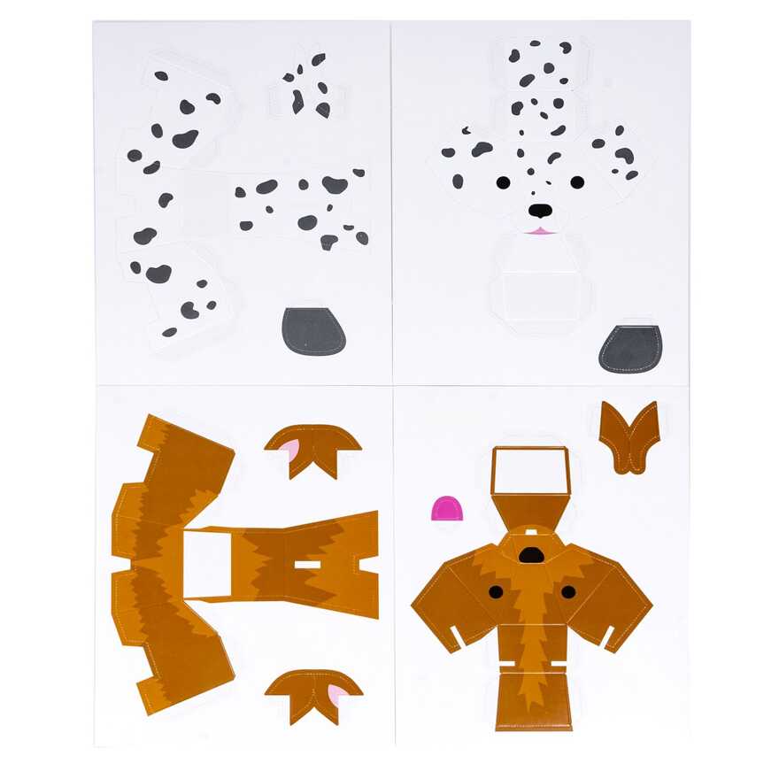 Набор для творчества 3D -модели из картона: Собачки , арт. ВВ3362, производитель Bondibon (Бондибон), ISBN 489-5-13603-353-6, № 3