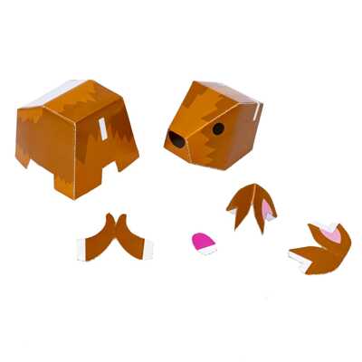 Набор для творчества 3D -модели из картона: Собачки , арт. ВВ3362, производитель Bondibon (Бондибон), ISBN 489-5-13603-353-6№ 5