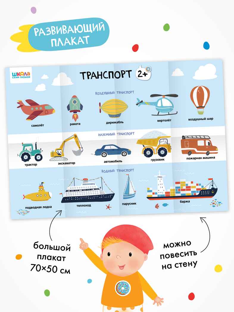 Годовой базовый курс. Комплект 2+ (Школа Семи Гномов. Базовый курс), 12 книг + развивающие материалы, производитель МОЗАИКА kids , ISBN 978-5-43154-055-4, № 15