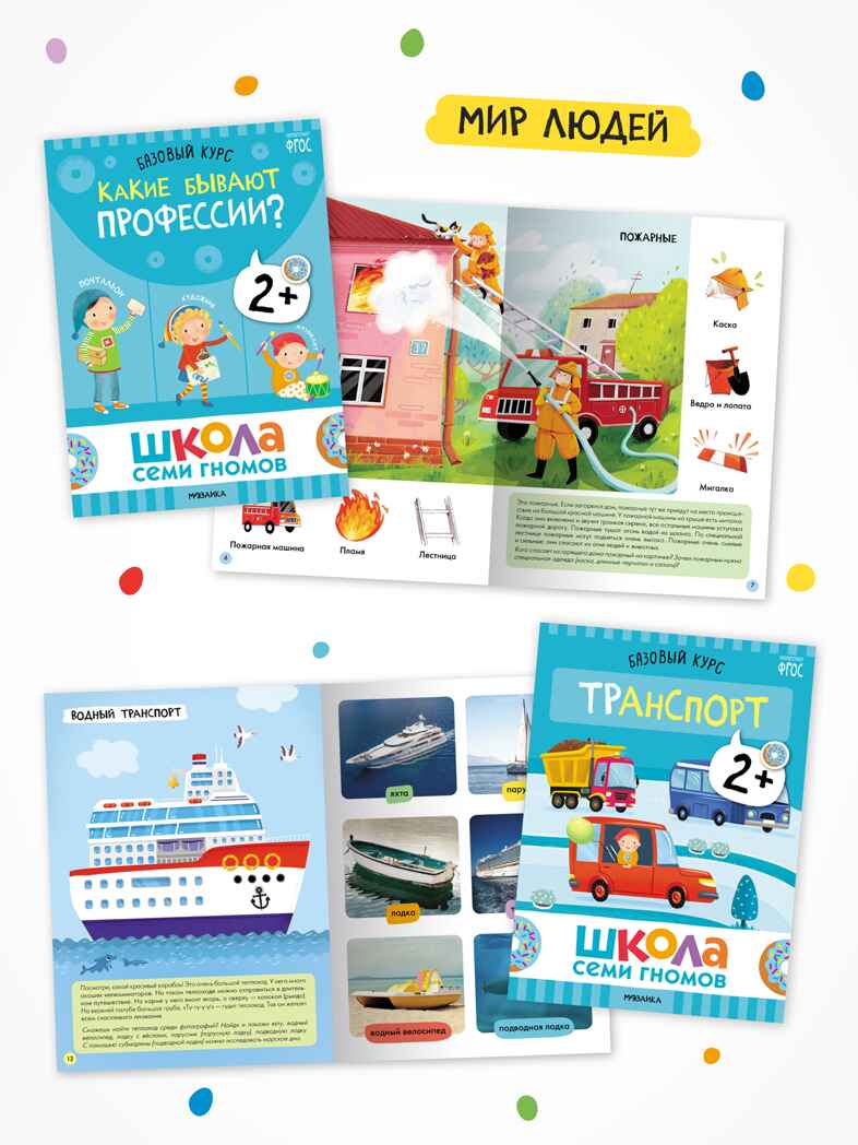Годовой базовый курс. Комплект 2+ (Школа Семи Гномов. Базовый курс), 12 книг + развивающие материалы, производитель МОЗАИКА kids , ISBN 978-5-43154-055-4, № 9