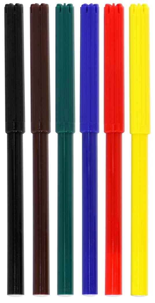 Фломастеры классические 6 цв. круглый корпус, арт. ФЛВ06КР, производитель ФАРМ, ISBN 460-2-72309-107-3, № 3